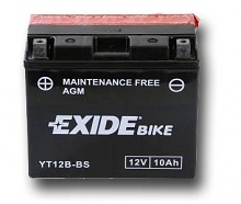 Motobaterie EXIDE BIKE Maintenance Free 10Ah, 12V, YT12B-BS