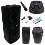 Bluetooth reproduktor s mikrofonem, rádiem a funkcí karaoke BASS