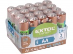 Baterie alkalické EXTOL ENERGY ULTRA +, 20ks, 1,5V AA (LR6), EXTOL LIGHT