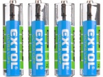 Baterie zink-chloridové, 4ks, 1,5V AAA (LR03), EXTOL LIGHT