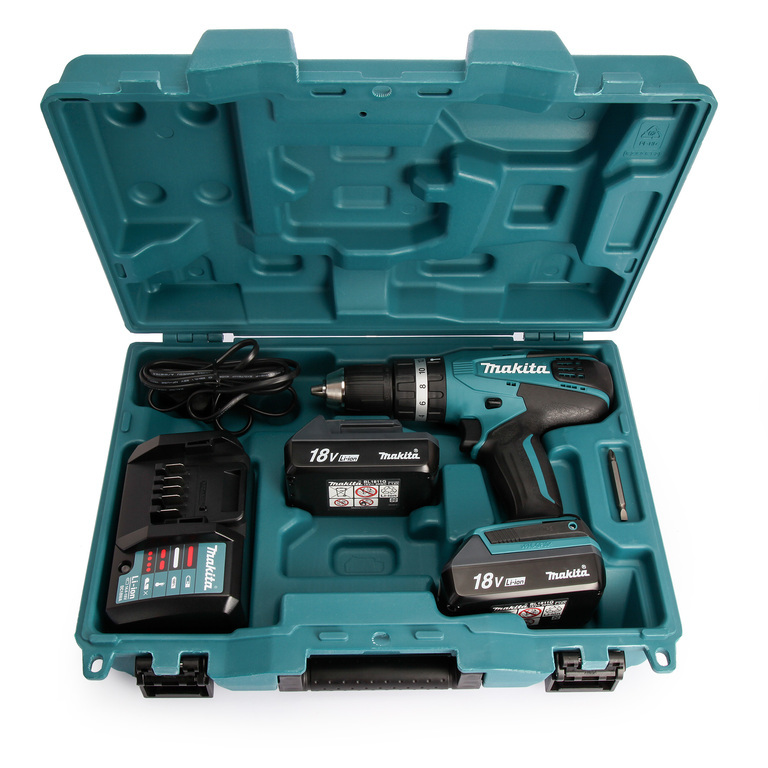 Aku šroubovák příklepový Makita HP457DWE 18V 1,3Ah Li-Ion, 2x baterie ...
