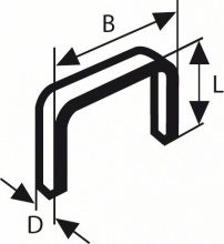 Sponky do sponkovačky z tenkého drátu, typ 53 - 11,4 x 0,74 x 6 mm BOSCH