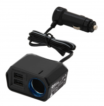 Adaptér s kabelem 12V + 2x USB 2400mA SELECT