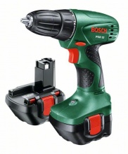 Aku vrtací šroubovák Bosch PSR 12, 2x akumulátor + nabíječka, 0603955521