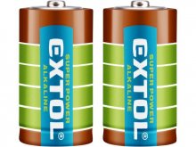 Baterie alkalické, 2ks, 1,5V C (LR14), EXTOL ENERGY