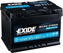 Exide Micro-hybrid AGM 12V 80Ah 800A EK800