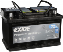 Exide Premium Carbon Boost 12V 72Ah, 720A, EA722, pravá