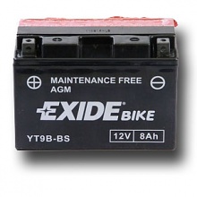 EXIDE YT9B-BS 12V 8Ah 110A Maintenance Free motobaterie