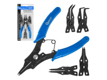 Kleště seeger na pojistné kroužky 160 mm, 4 vyměnitelné koncovky - GEKO