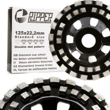 Kotouč brusný diamantový na beton 125 mm, 22,2 mm DOUBLE DOT RIPPER