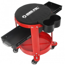 Montážní pojízdné sedátko se zásuvkou a přihrádkou MAR-POL