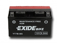Motobaterie Exide - gelová 12V, 6.5Ah, 85A, YT7B-BS, levá