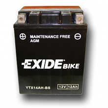 Motobaterie EXIDE BIKE Maintenance Free 12Ah, 12V, YTX14AH-BS