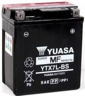 Motobaterie YUASA YTX7L-BS, 12V, 6Ah