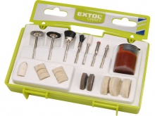 Nástavce brusné na přímou brusku, sada 36ks, průměr dříku 3,2mm, EXTOL CRAFT