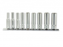 Nástrčné hlavice 5-13mm, 1/4", 9ks GEKO