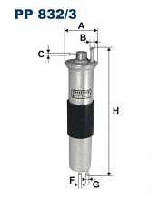 Palivový filtr Filtron PP832/3