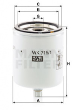 Palivový filtr Mann WK 715/1 x