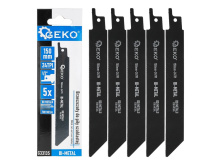 Pilové plátky do ocasky na kov 150 mm, 24 TPI, bimetal, sada 5 ks - GEKO