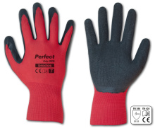 Pracovní rukavice 9", červeno-černé, volnější střih PERFECT GRIP RED