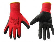 Pracovní rukavice velikost 8", červeno-černé GEKO