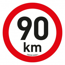 Samolepka omezení rychlosti  90 km/h reflexní (200 mm)