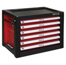 Skříňka dílenská přenosná, 6 zásuvky, 690x465x535mm, červená, YATO-09155