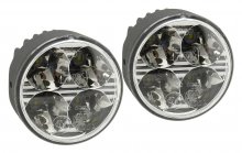 Světla denního svícení 4 HIGH POWER LED 12V/24V (kulatá 70 mm)