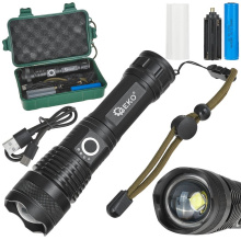 Taktická svítilna, LED XHP50, 15 W, 1500 lm, 1800 mAh - GEKO