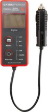Tester autobaterie a alternatoru, digitální, LCD displej s podsvícením, EXTOL PREMIUM