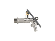 Ventil zahradní s uzamykatelnou pákou LEVER LOCK, vstup 1/2", výstup 3/4" hadičník 1/2- BRADAS