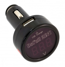 Voltmetrový tester baterií 12/24V, USB 2,1A KAXL