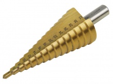 Vrták stupňovitý, O 4-32mm, stupňování po 2mm, 15 otvorů, stopka O 10mm, EXTOL CRAFT