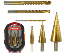 Vrtáky stupňovité a frézovací sada 6 ks MAR-POL