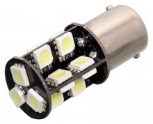 Žárovka 19 SMD LED 12V Ba15S s rezistorem CAN-BUS ready bílá