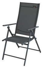 Židle zahradní skládací PULA tmavě šedá