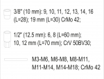 Sada vytahováků šroubů a čepů 17 ks