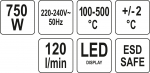 Horkovzdušná pájecí stanice s LED displejem 750W