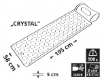 Karimatka nafukovací CRYSTAL 195x58x5cm šedá