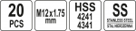 Sada na opravu závitů M12 20 ks