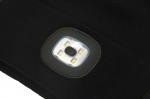 Čepice BLACK s LED svítilnou USB nabíjení