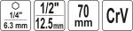 Nástavec 1/4" - 1/2" 70mm