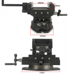 Otočný křížový svěrák s čelistí 100 mm