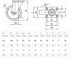 Náhradní otočné kolečko polypropylenové s brzdou 125mm GEKO