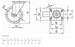 Náhradní otočné kolečko polypropylenové 125mm GEKO