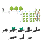Sada 42ks příslušenství pro zavlažovací hadice 16mm