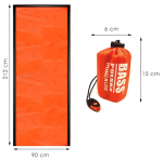 Izotermická nouzová folie/spacák 212x90cm, s píšťalkou BASS