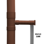 Sběrač dešťové vody s ventilem 100mm, hnědý