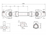 Kloubová hřídel délka 120-132cm, T-profil GEKO