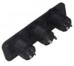 Zásuvka zapalovač 12V, 2xUSB 5V, voltmetr KAXL